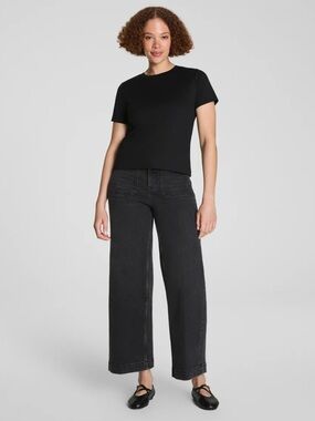 SPANX Black Wide-Leg Jeans NWT